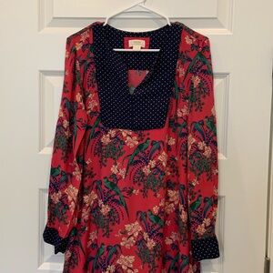 Maeve Dark Pink Long Sleeved Rayon Dress, Women’s Sz 10